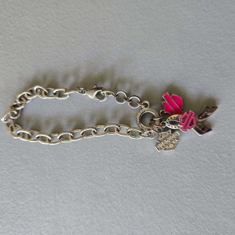 Harley Davidson Women's Bracelet Breast Cancer Awareness